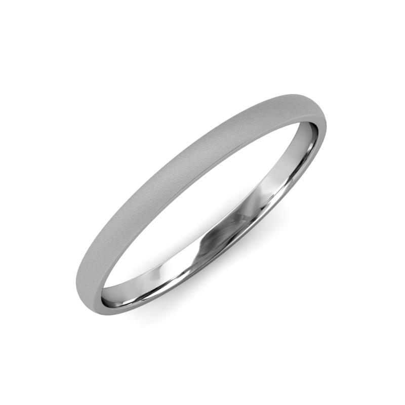 Valerio Glass Finish Dome Wedding Band (2.00 mm) 