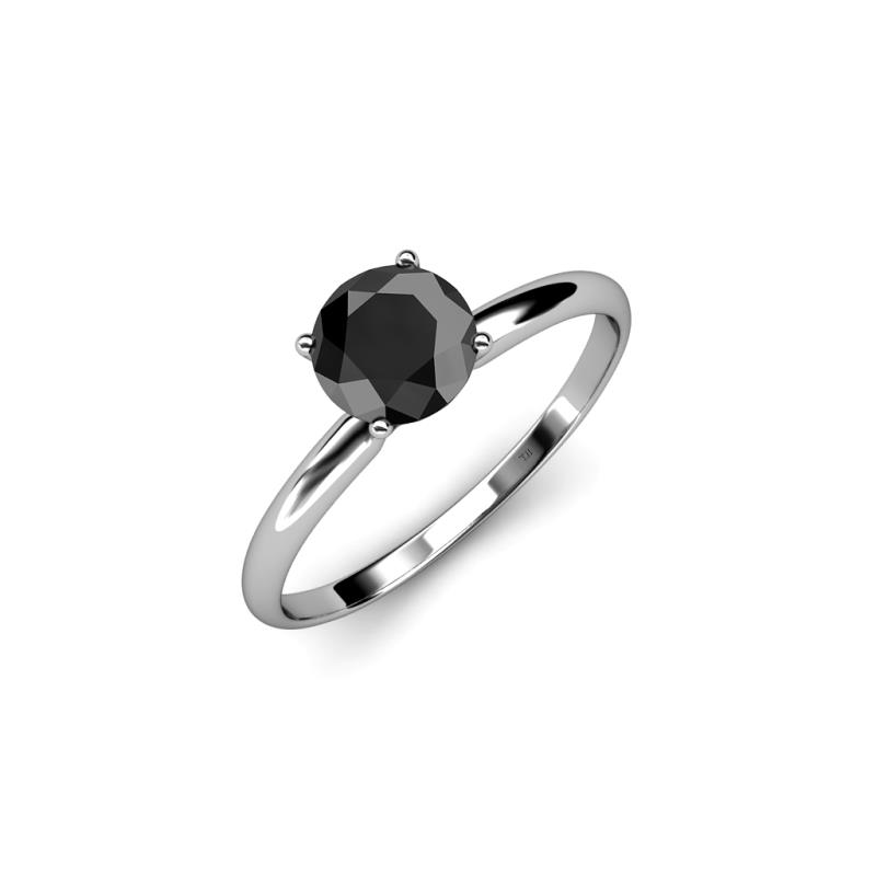 Black Diamond Engagement Ring Black Gold Black Diamond Ring Soliatire Black 2.00CT Black Diamond Solitaire Engagement Ring 14K Black Gold