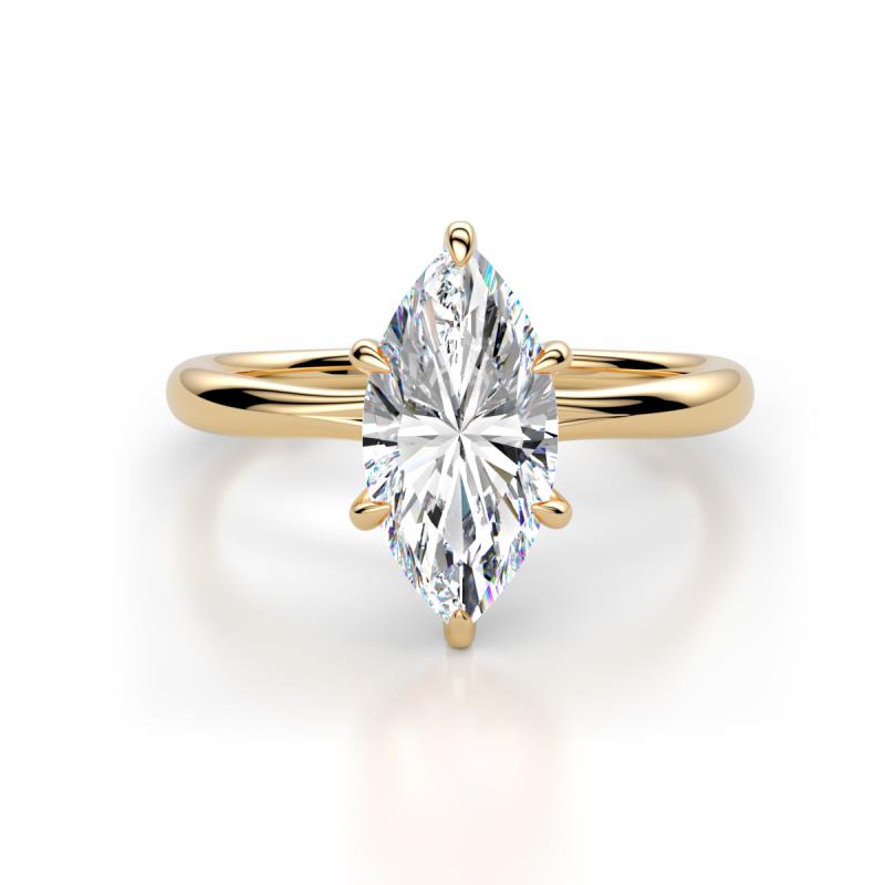 Solina 2.14 ctw IGI Certified Marquise Shape Lab Grown Diamond accented Lab Grown Diamond Hidden Halo Women Engagement Ring 