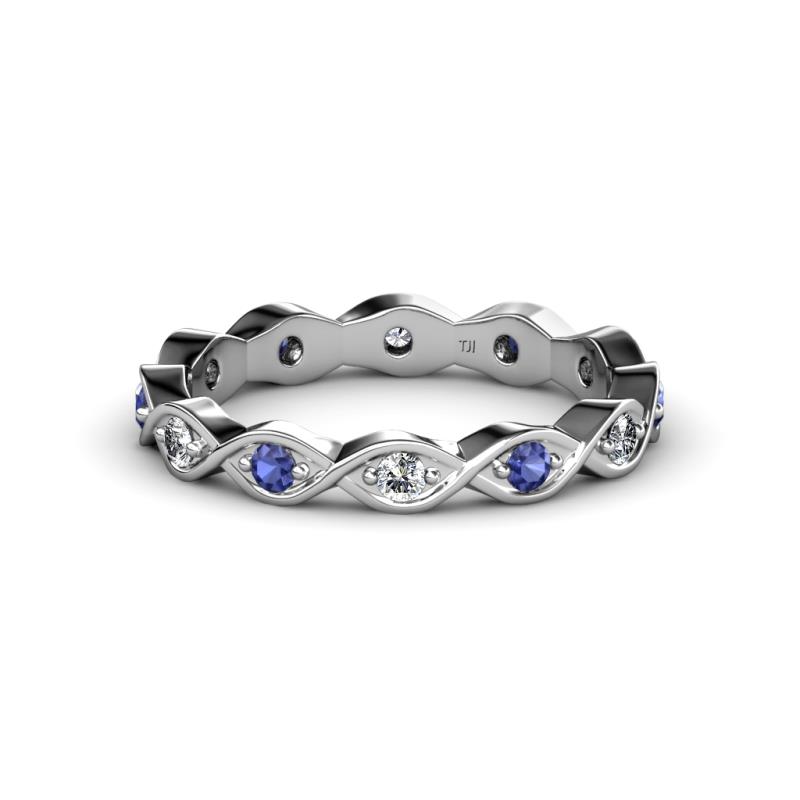 Breanna 2.20 mm Iolite and Diamond Eternity Band 