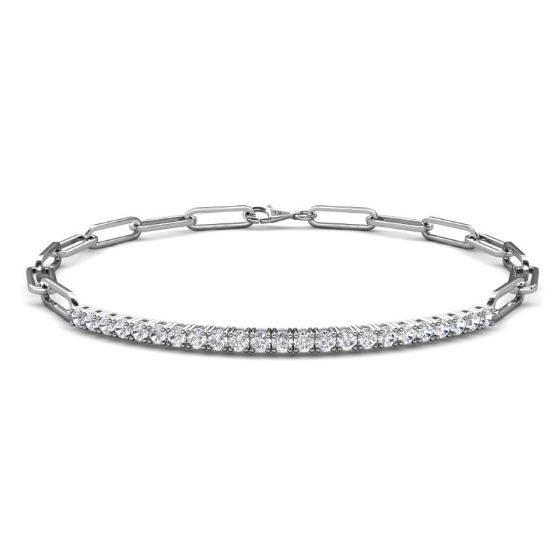 Lily 0.81 ctw Lab Grown Diamonds Paperclip Links Tennis  Bracelet 
