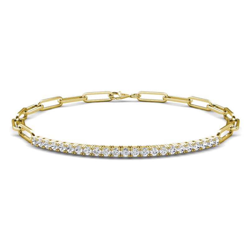 Lily 0.81 ctw Lab Grown Diamonds Paperclip Links Tennis  Bracelet 