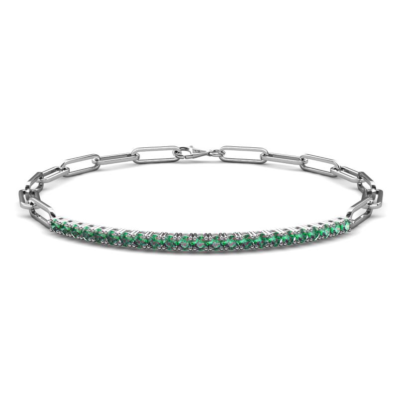 Lily 0.92 ctw Created Alexandrite Paperclip Links Tennis  Bracelet 