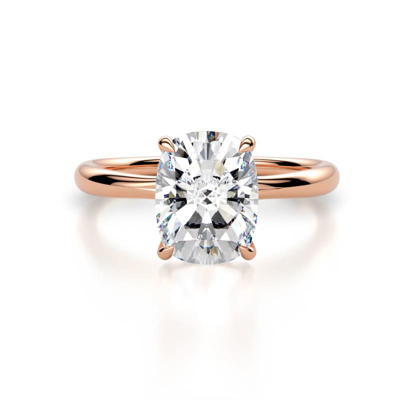 Solina 2.14 ctw IGI Certified Antique Cushion Shape Lab Grown Diamond accented Lab Grown Diamond Women Hidden Halo Engagement Ring 