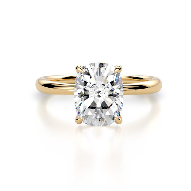 Solina 2.14 ctw IGI Certified Antique Cushion Shape Lab Grown Diamond accented Lab Grown Diamond Women Hidden Halo Engagement Ring 