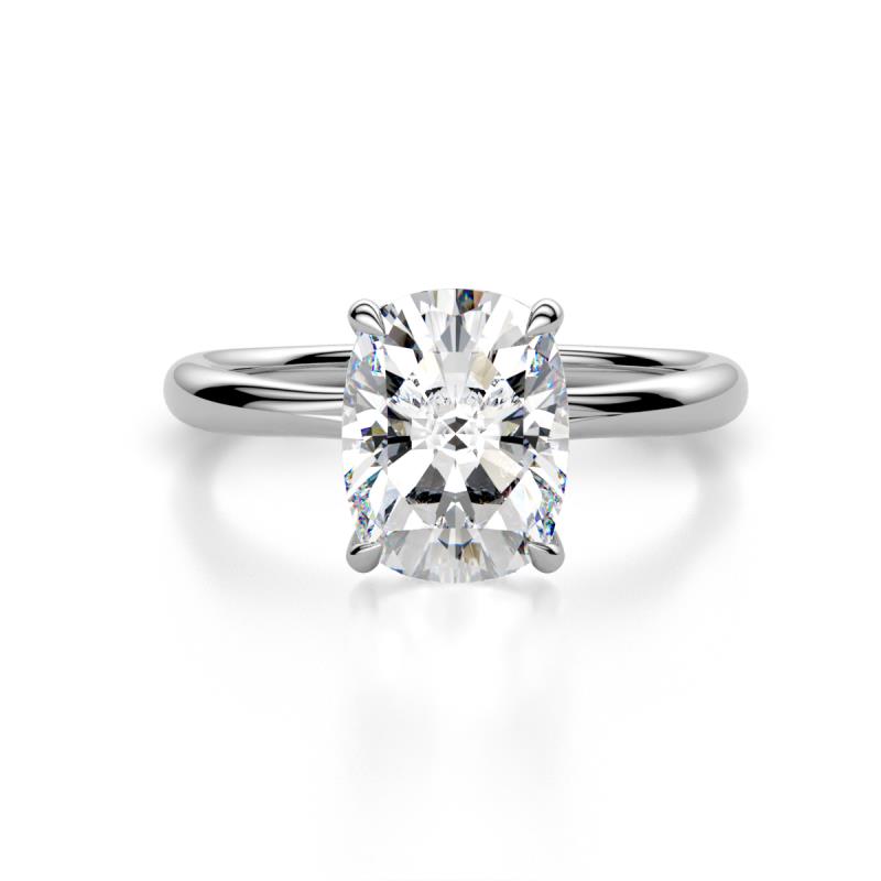 Solina 2.14 ctw IGI Certified Antique Cushion Shape Lab Grown Diamond accented Lab Grown Diamond Women Hidden Halo Engagement Ring 