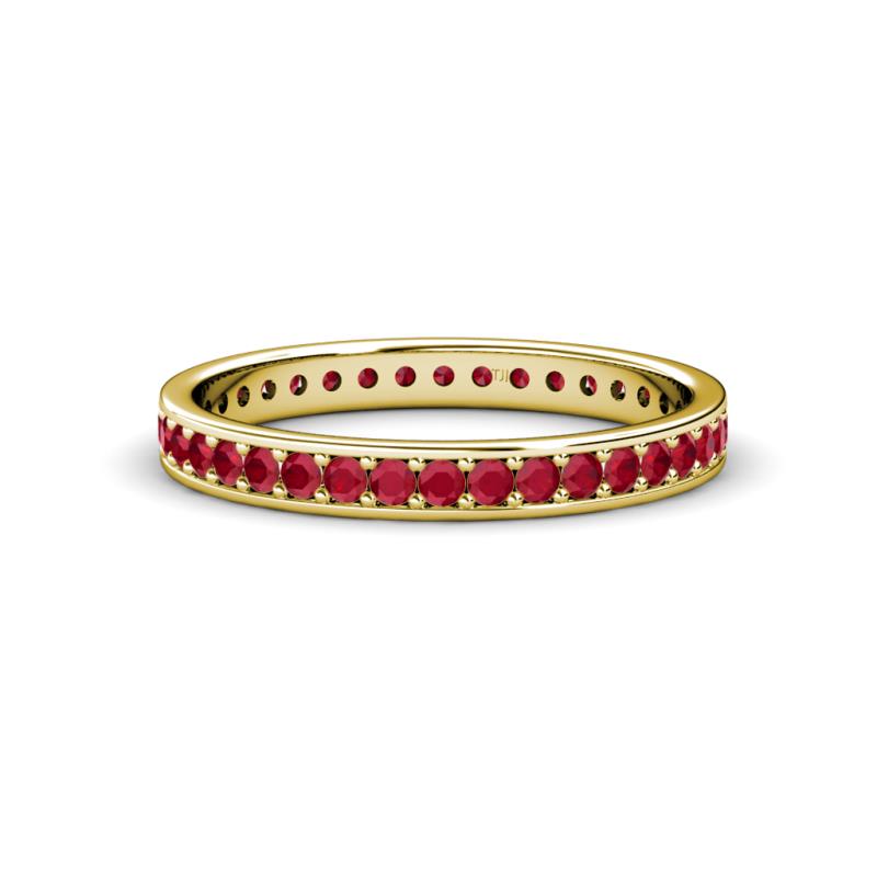 Livia 1.70 mm Ruby Eternity Band 