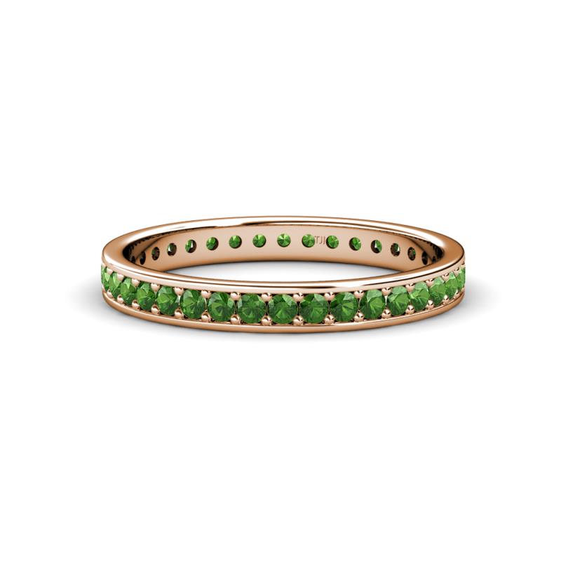 Livia 1.70 mm Green Garnet Eternity Band 