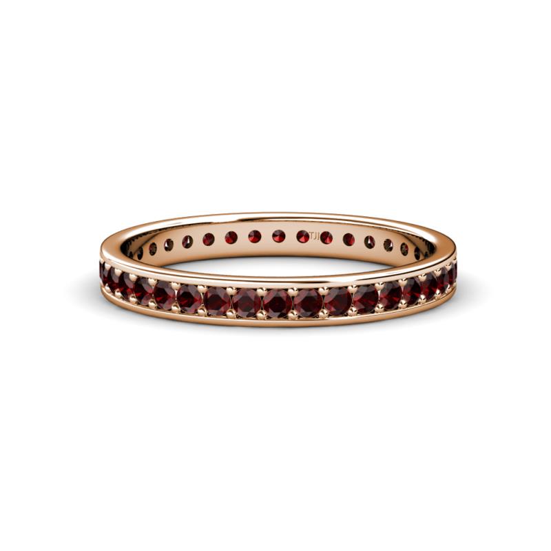 Livia 1.70 mm Red Garnet Eternity Band 