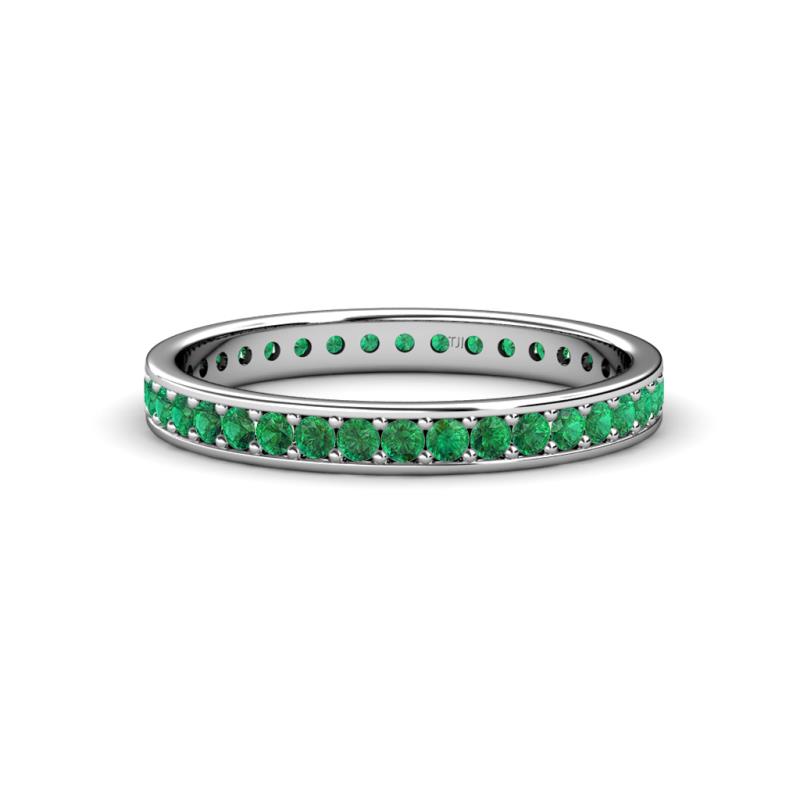 Livia 1.70 mm Emerald Eternity Band 