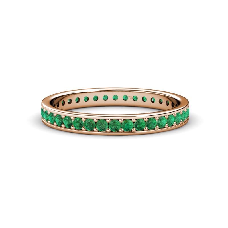 Livia 1.70 mm Emerald Eternity Band 