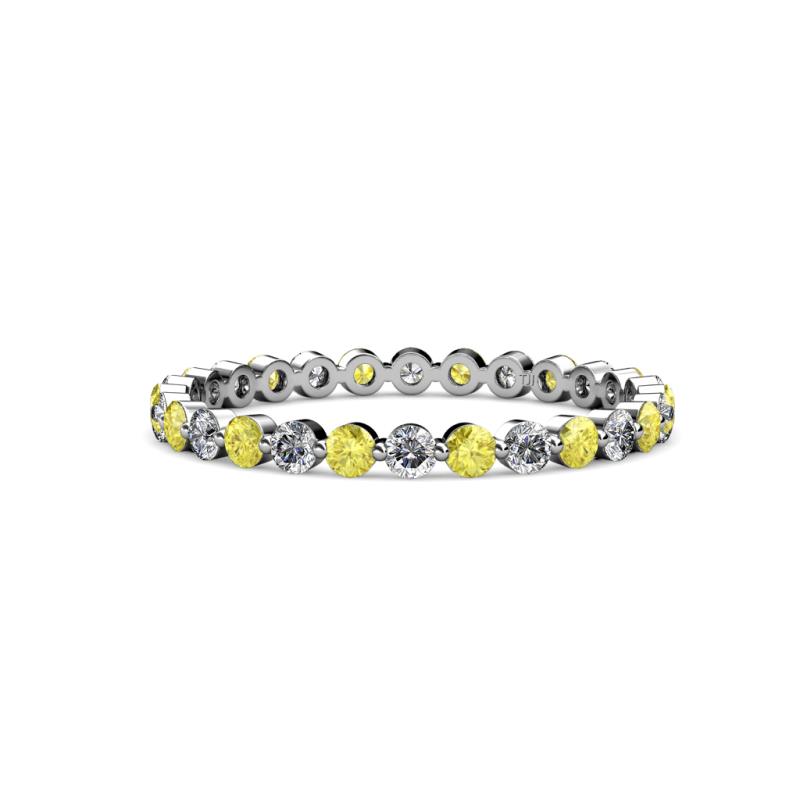Valerie 2.00 mm Yellow Sapphire and Diamond Eternity Band 
