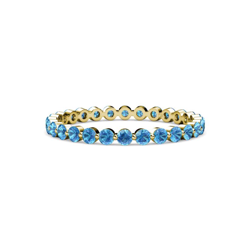 Valerie 2.00 mm Blue Topaz Eternity Band 