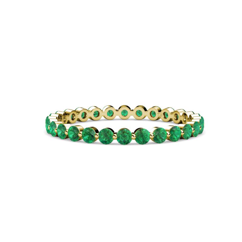 Valerie 2.00 mm Emerald Eternity Band 