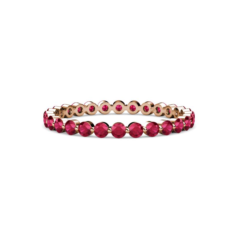 Valerie 2.00 mm Ruby Eternity Band 