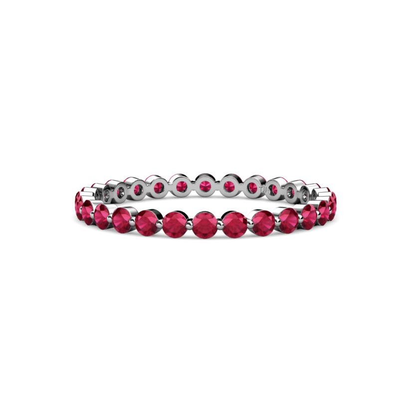 Valerie 2.00 mm Ruby Eternity Band 