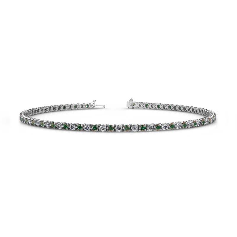 Cliona 2.00 mm Diamond and Lab Created Alexandrite Eternity Tennis Bracelet 