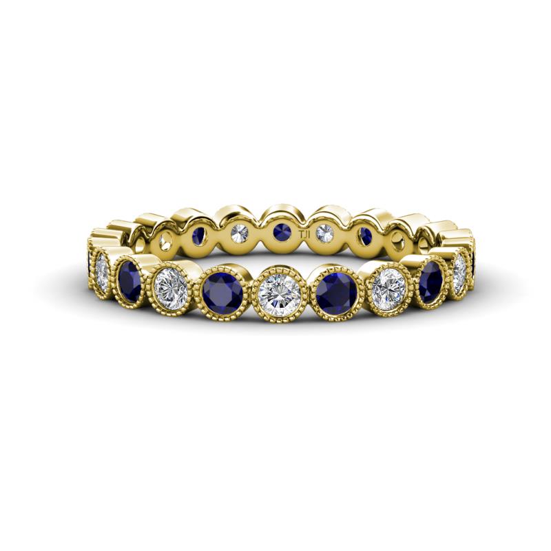 Arria 2.70 mm Blue Sapphire and Lab Grown Diamond Eternity Band 