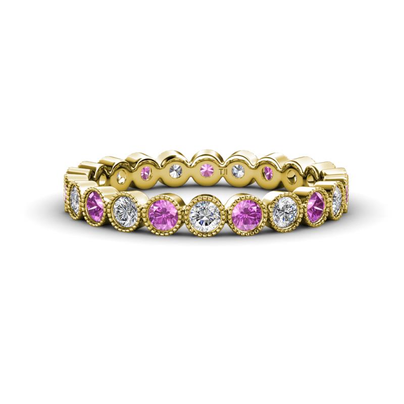 Arria 2.70 mm Amethyst and Lab Grown Diamond Eternity Band 
