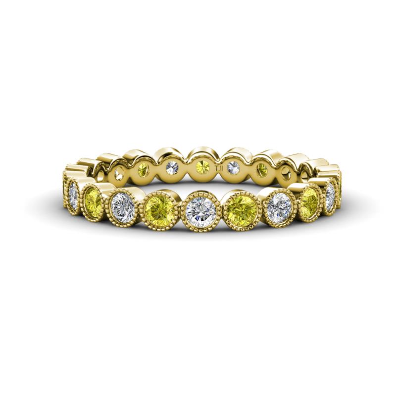 Arria 2.70 mm Yellow Diamond and Lab Grown Diamond Eternity Band 