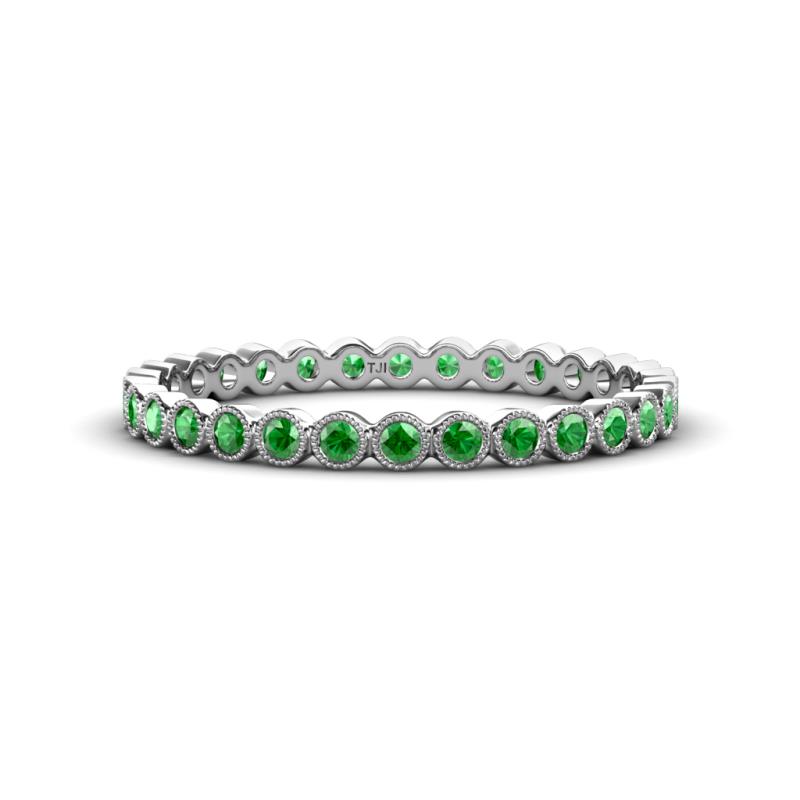 Arria 2.00 mm Green Garnet Eternity Band 