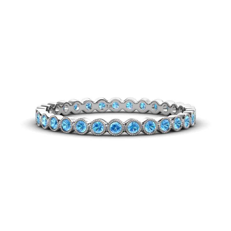 Arria 2.00 mm Blue Topaz Eternity Band 