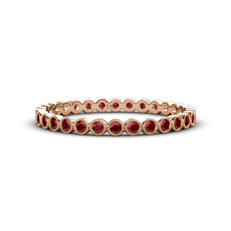Arria 2.00 mm Red Garnet Eternity Band 