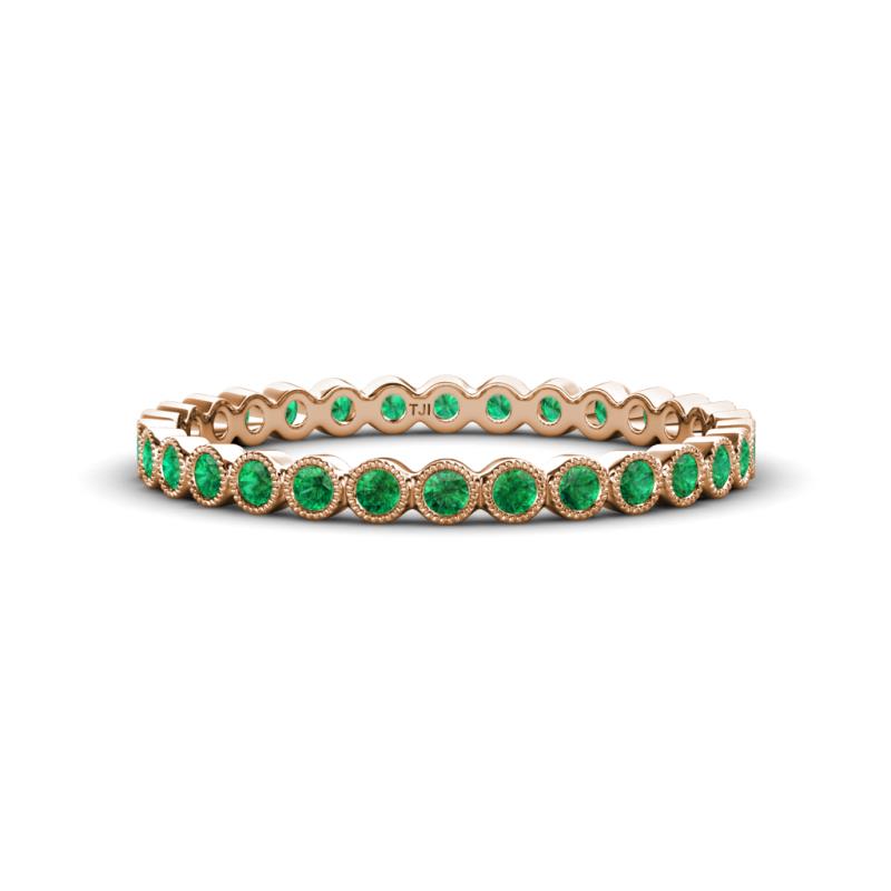 Arria 2.00 mm Created Emerald Eternity Band 