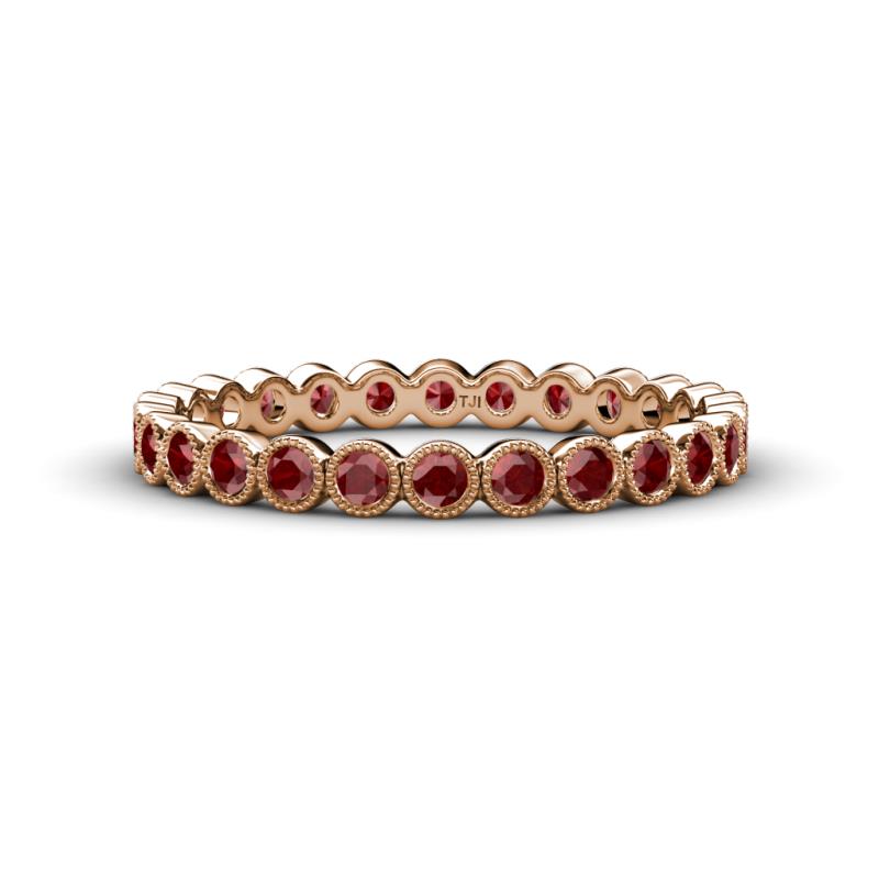 Arria 2.40 mm Red Garnet Eternity Band 