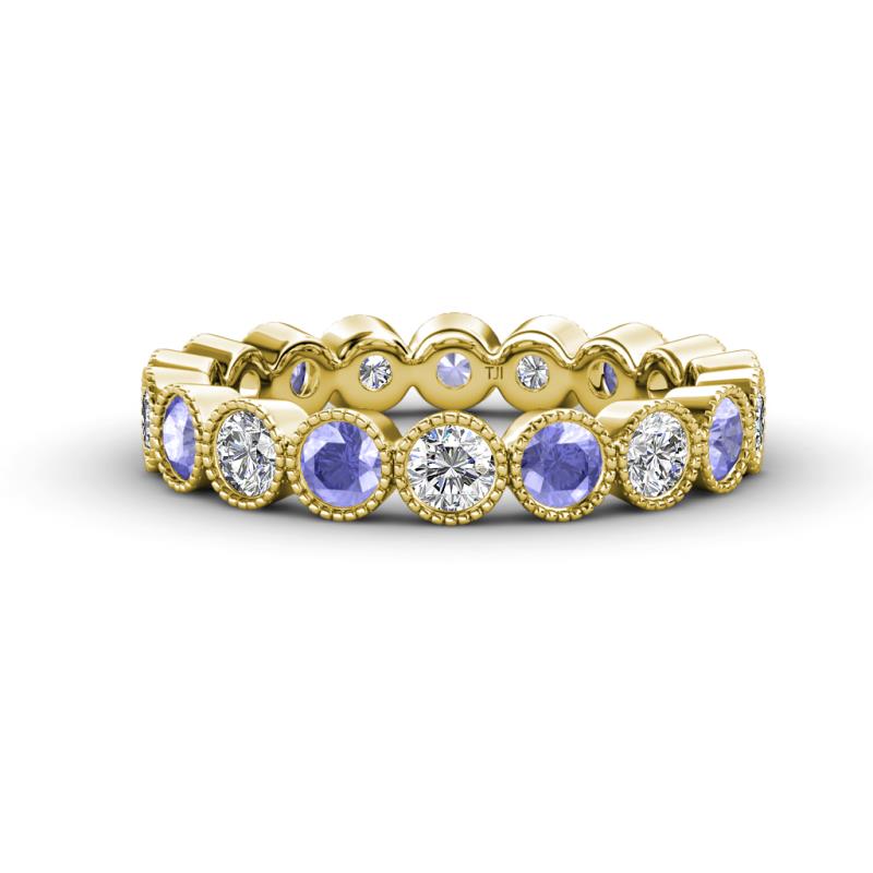 Arria 3.00 mm Tanzanite and Diamond Eternity Band 