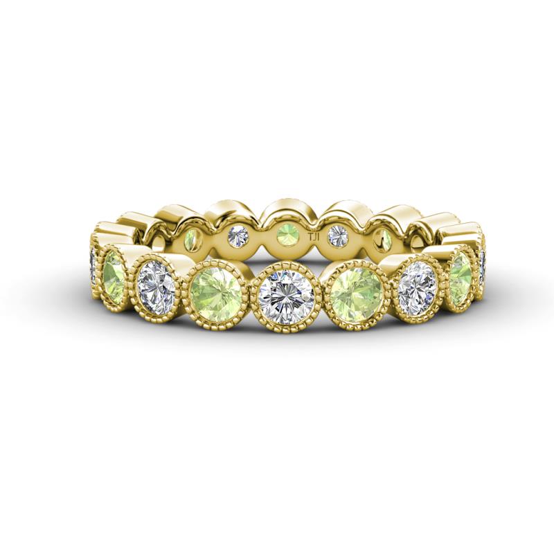 Arria 3.00 mm Peridot and Lab Grown Diamond Eternity Band 