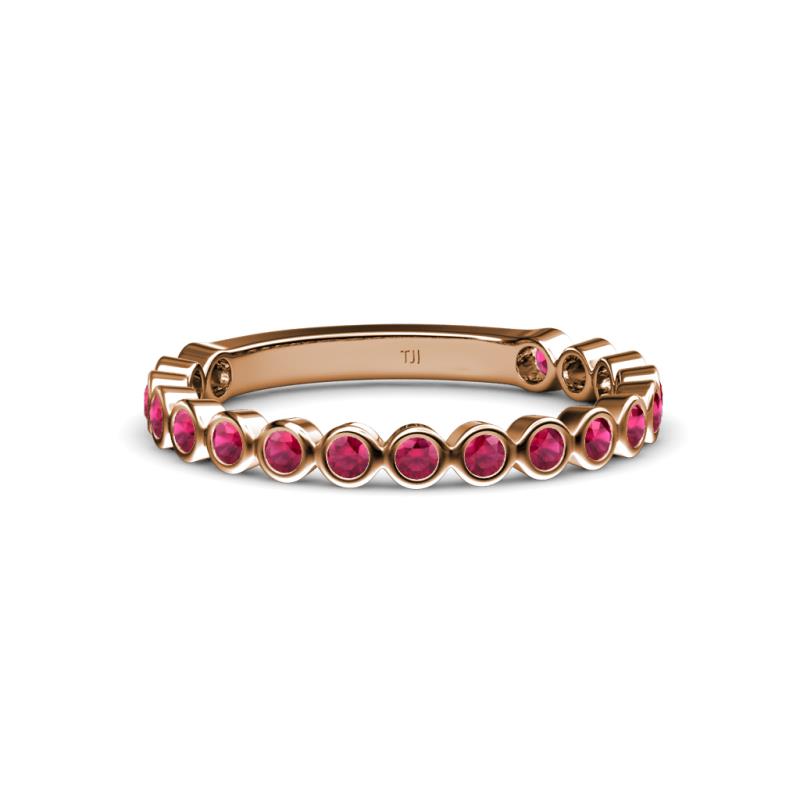 Ashlyn 1.80 mm Ruby 3/4 Eternity Band 