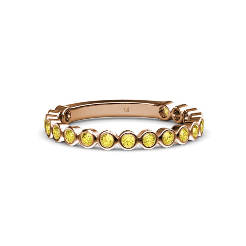 Ashlyn 1.80 mm Yellow Sapphire 3/4 Eternity Band 
