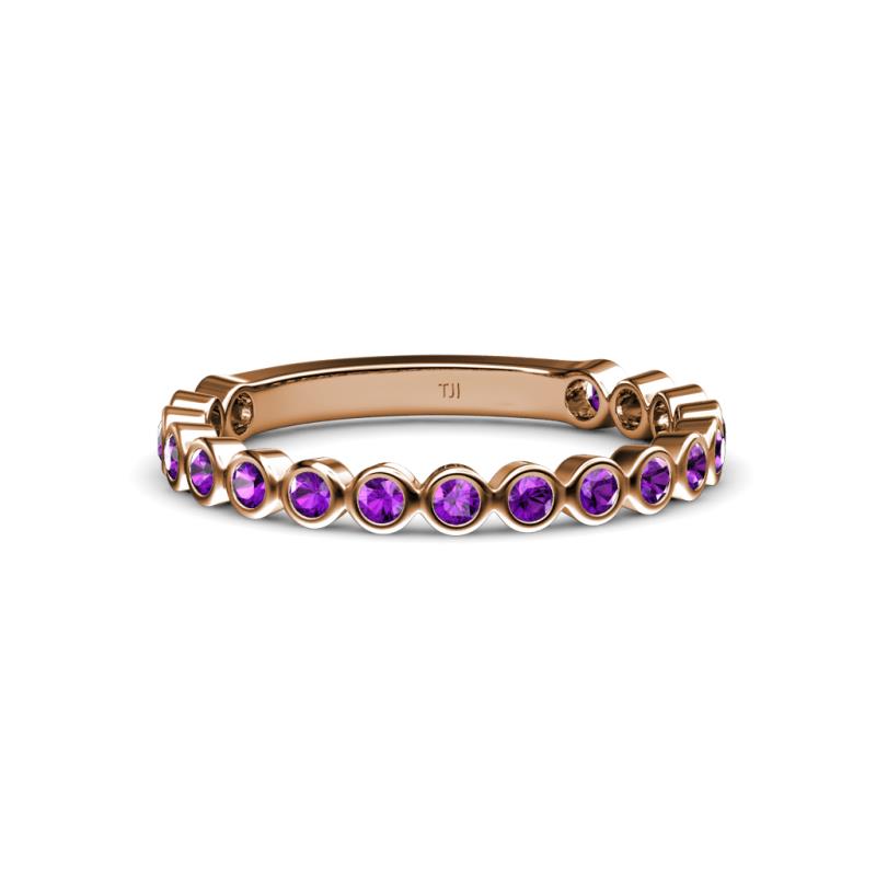 Ashlyn 1.80 mm Amethyst 3/4 Eternity Band 