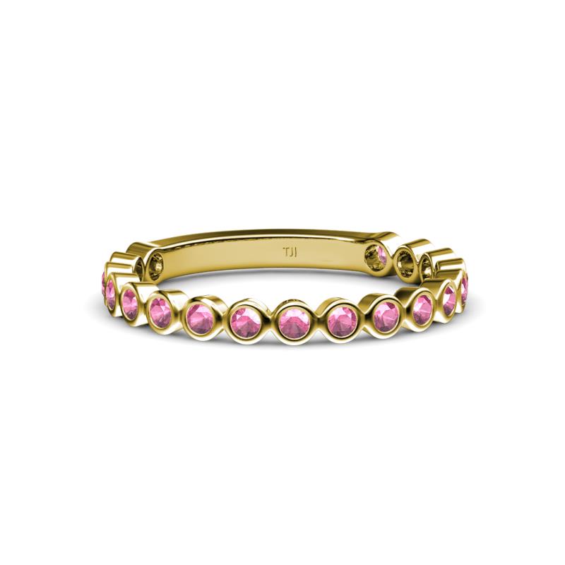 Ashlyn 1.80 mm Pink Tourmaline 3/4 Eternity Band 