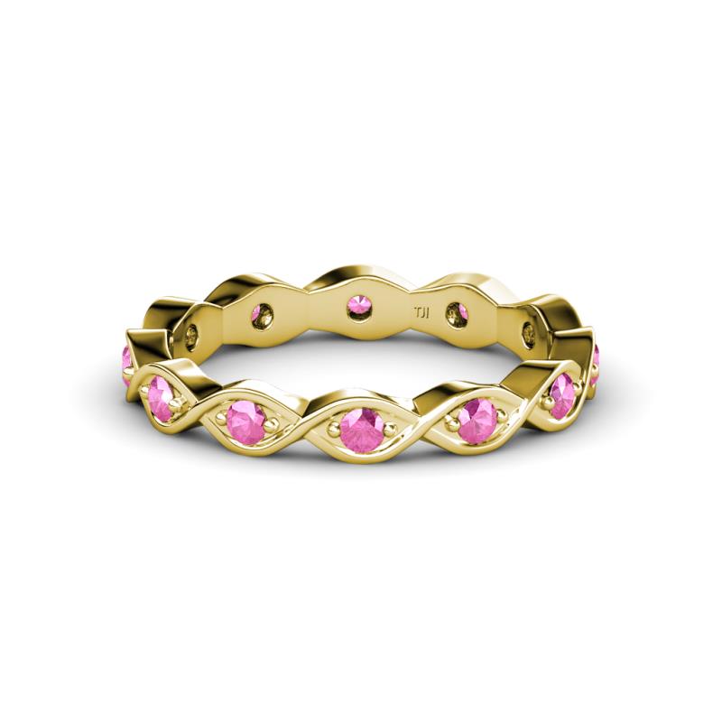 Breanna 1.70 mm Pink Sapphire Eternity Band 