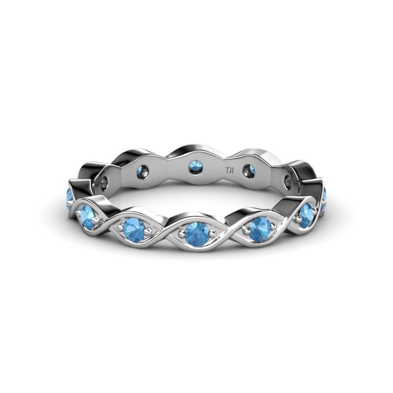 Breanna 2.20 mm Blue Topaz Eternity Band 