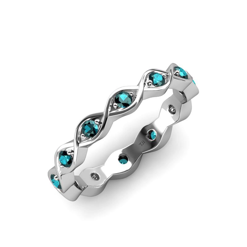 Breanna 2.20 mm London Blue Topaz Eternity Band 