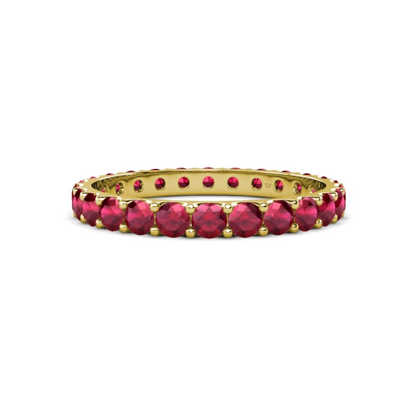 Audrey 3.00 mm Ruby U Prong Eternity Band 