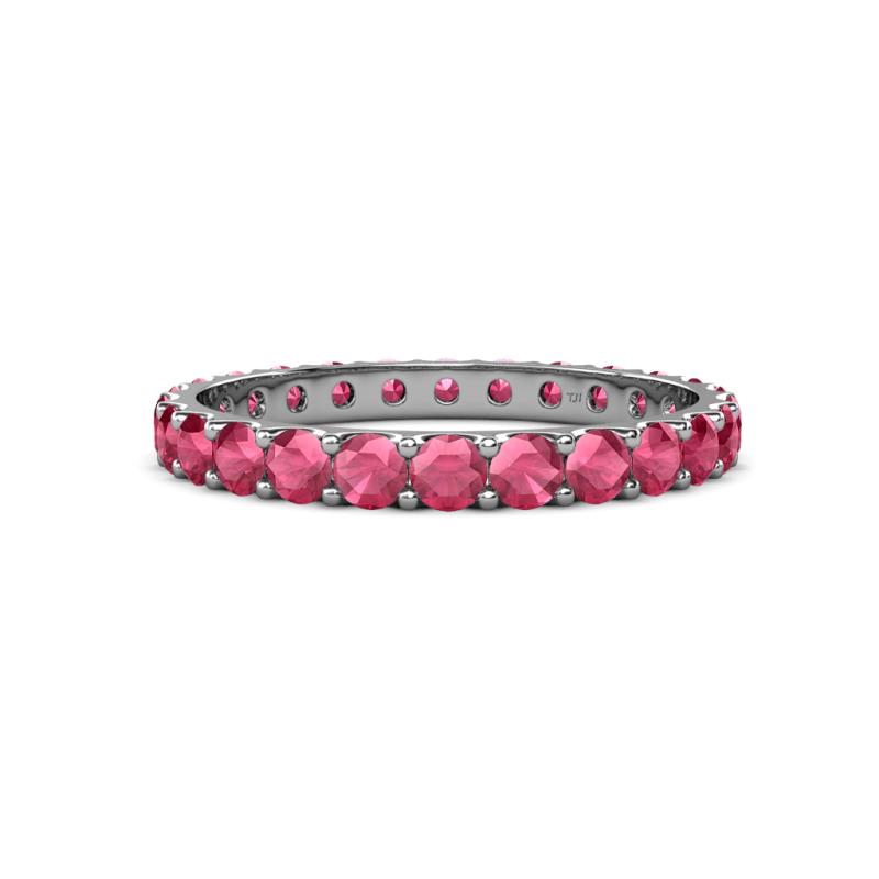 Audrey 3.00 mm Rhodolite Garnet U Prong Eternity Band 