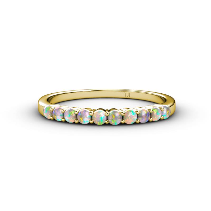 Clara 2.50 mm Opal 10 Stone Wedding Band 