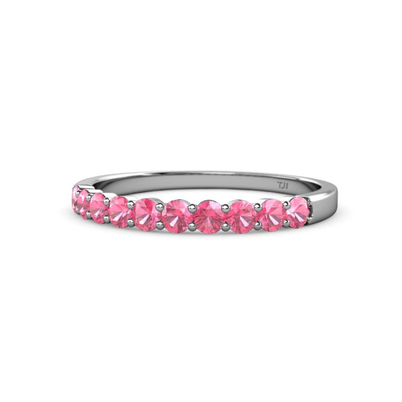 Clara 2.70 mm Pink Tourmaline 10 Stone Wedding Band 