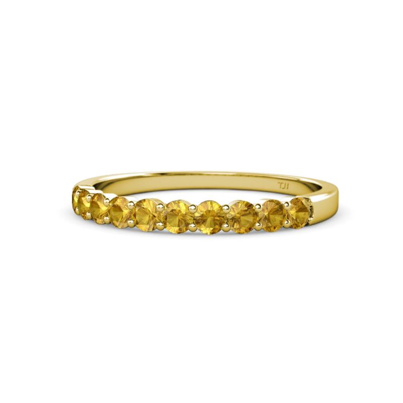Clara 2.70 mm Citrine 10 Stone Wedding Band 