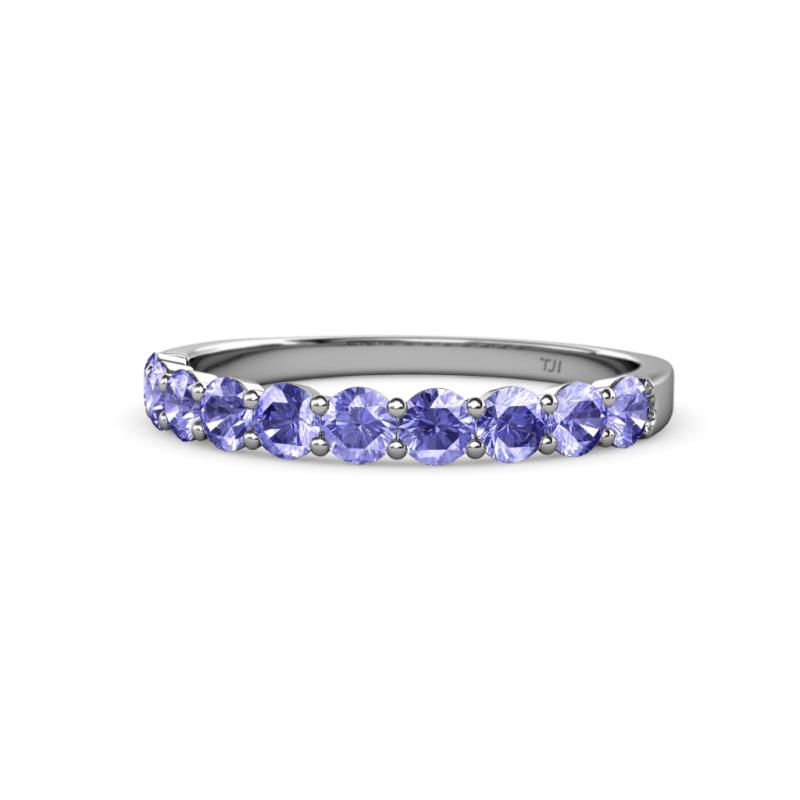 Clara 3.00 mm Tanzanite 10 Stone Wedding Band 