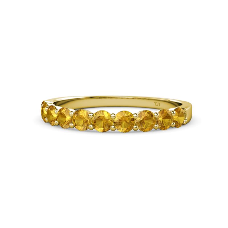 Clara 3.00 mm Citrine 10 Stone Wedding Band 