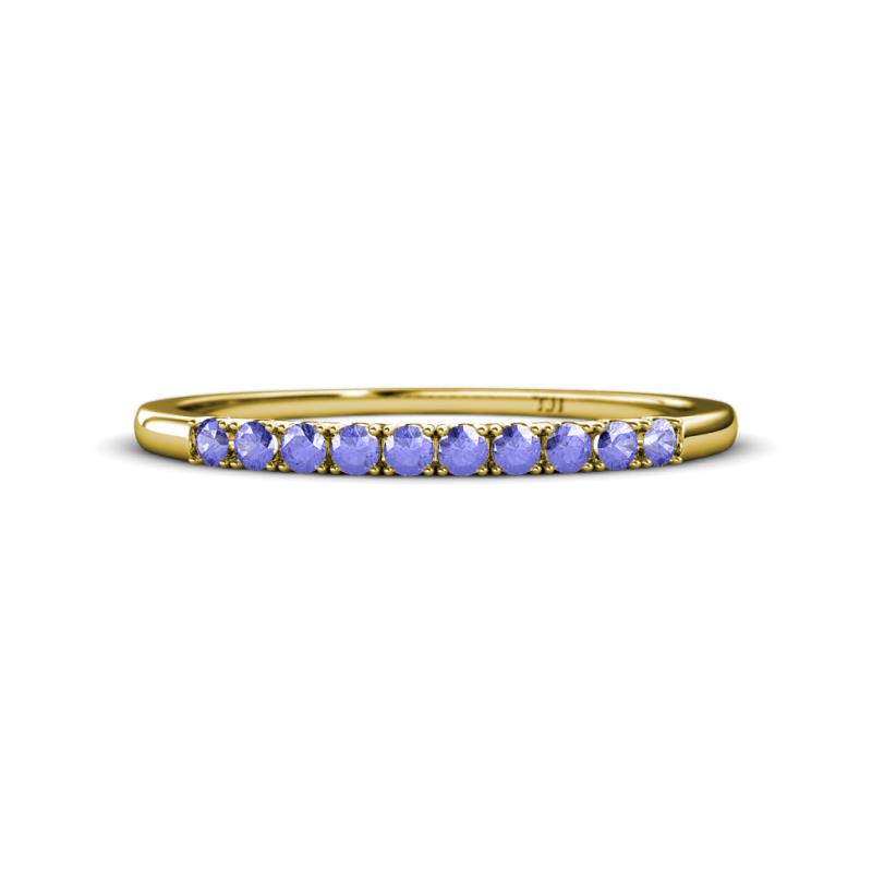 Emlynn 2.00 mm Tanzanite 10 Stone Wedding Band 
