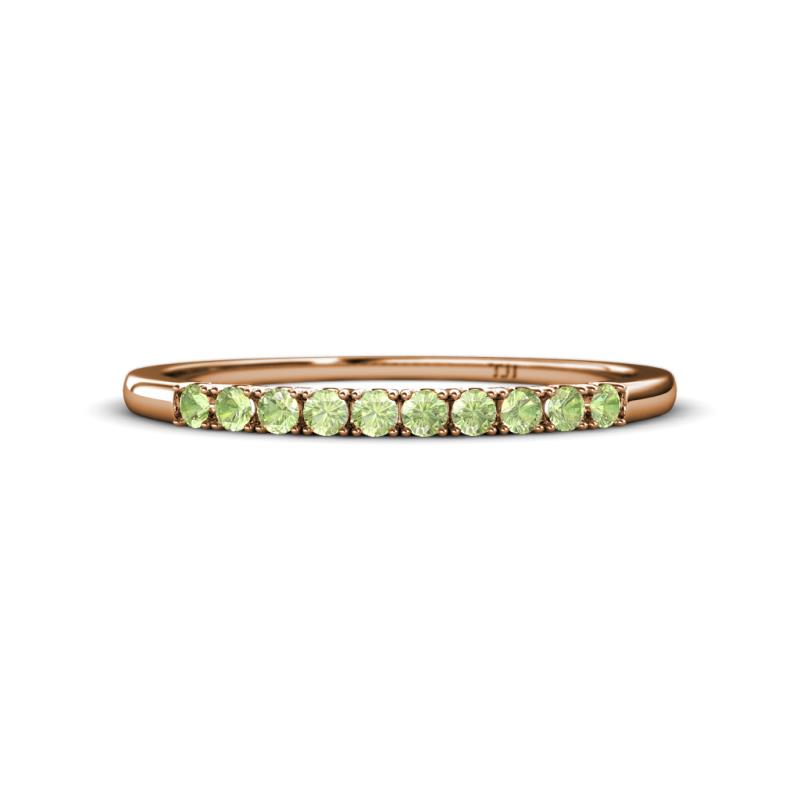 Emlynn 2.00 mm Peridot 10 Stone Wedding Band 