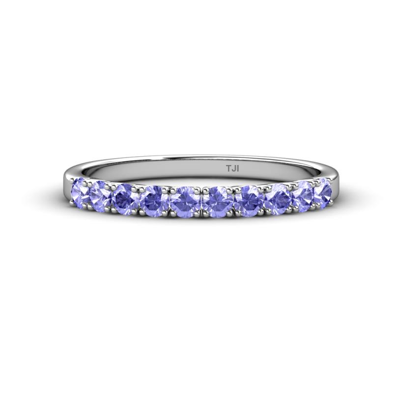 Emlynn 2.70 mm Tanzanite 10 Stone Wedding Band 
