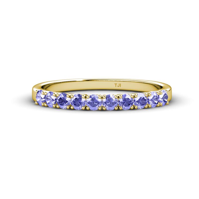 Emlynn 2.70 mm Tanzanite 10 Stone Wedding Band 