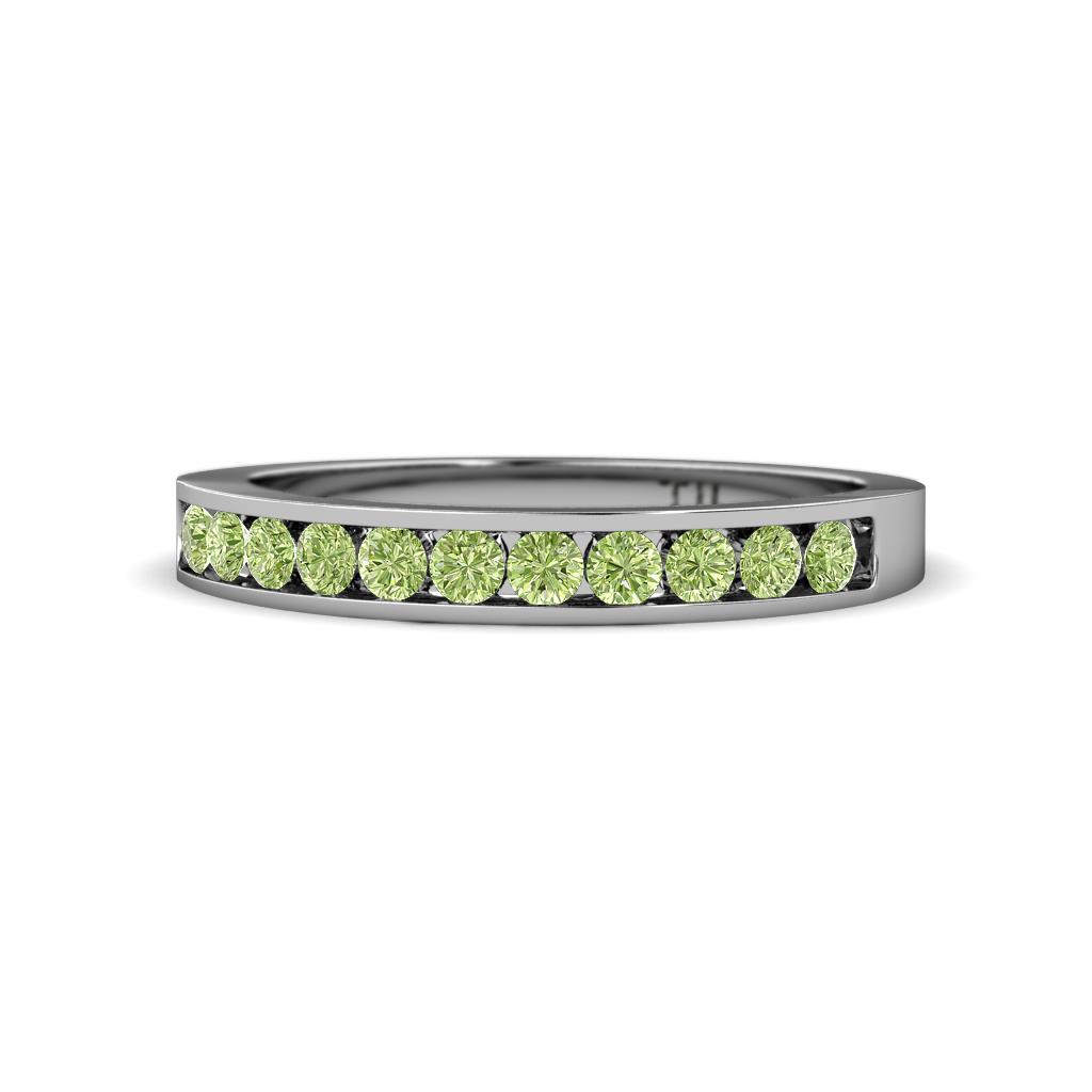 Kathiryn 2.00 mm Peridot 11 Stone Wedding Band 